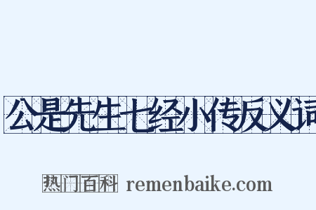 公是先生七经小传反义词是什么意思的图片